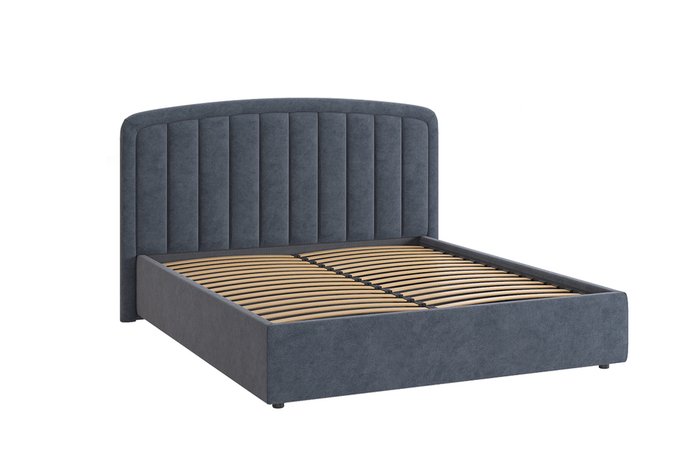 Кровать Сиена 2 160х200 темно-синего цвета без подъемного механизма  - купить Кровати для спальни по цене 33780.0