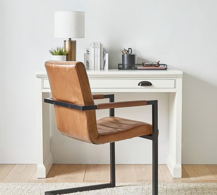 Письменный стол с ящиком Ривьера белого цвета - купить Письменные столы по цене 69600.0