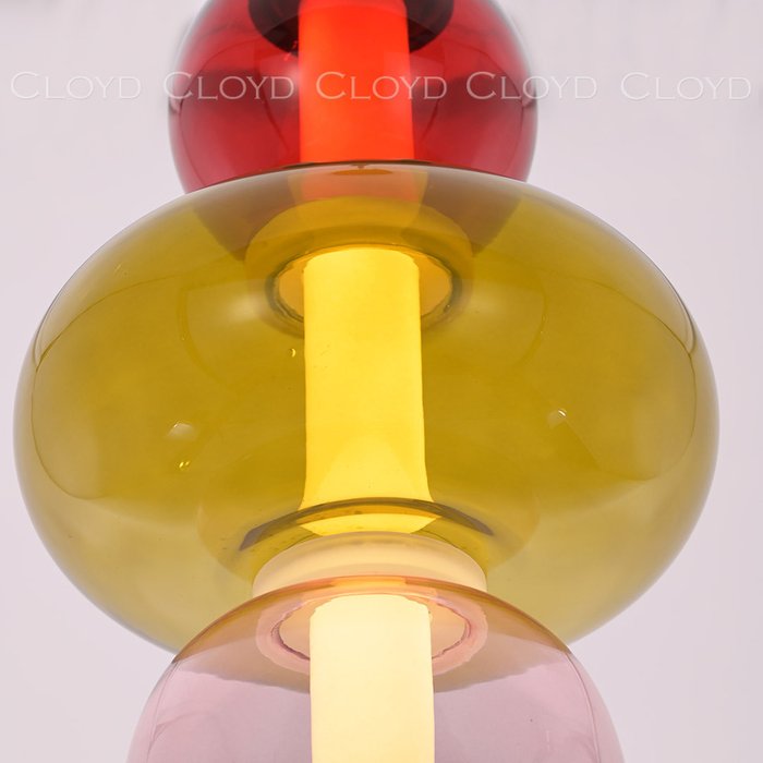 Подвесной светильник Cloyd SUPERNOVA-A P1 / выс. 40 см - 3 яруса - черный - красн. стекло - купить Подвесные светильники по цене 16065 Подвесной светильник Cloyd SUPERNOVA-A P1 / выс. 40 см - 3 яруса - черный - красн. стекло - купить Подвесные светильники по цене 16065