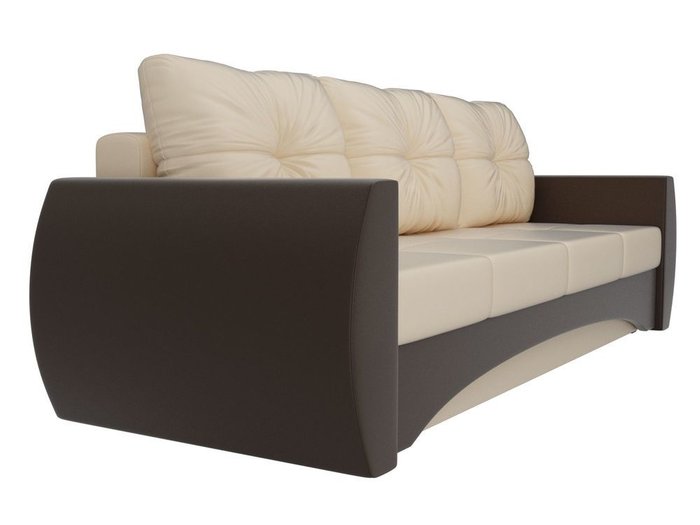 Прямой диван-кровать Сатурн бежево-коричневого цвета (ткань/экокожа) - лучшие Прямые диваны в INMYROOM