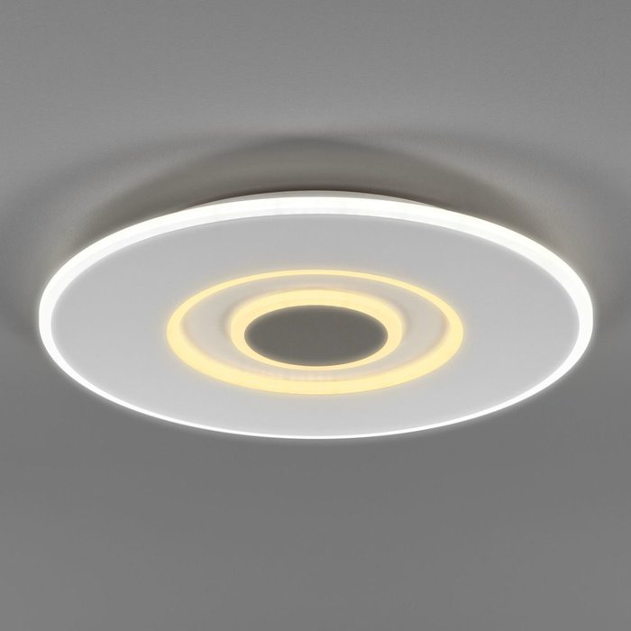 Потолочный светодиодный светильник с ПДУ 90219/1 белый/ серый Just - лучшие Потолочные люстры в INMYROOM