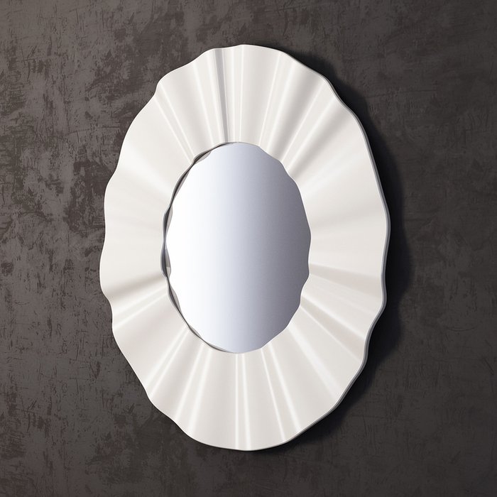 Зеркало River в раме белого цвета - купить Настенные зеркала по цене 51700.0