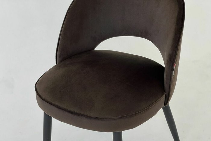Стул Моли коричневого цвета с черными ножками - купить Обеденные стулья по цене 8590.0