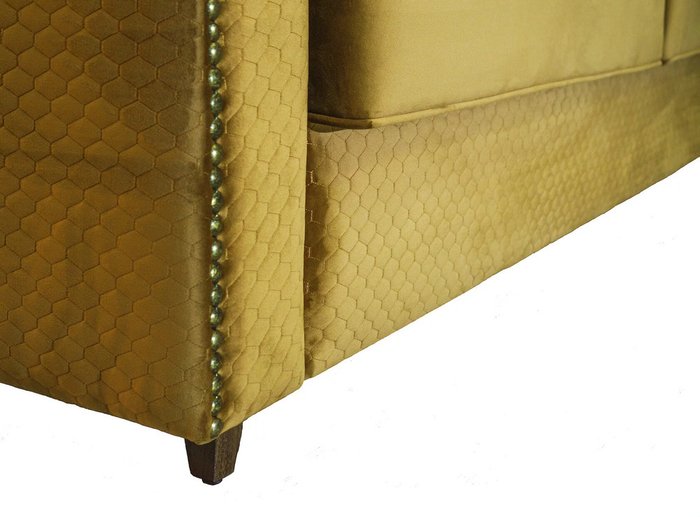 Прямой диван-кровать Сорренто желто-коричневого цвета - купить Прямые диваны по цене 106330.0
