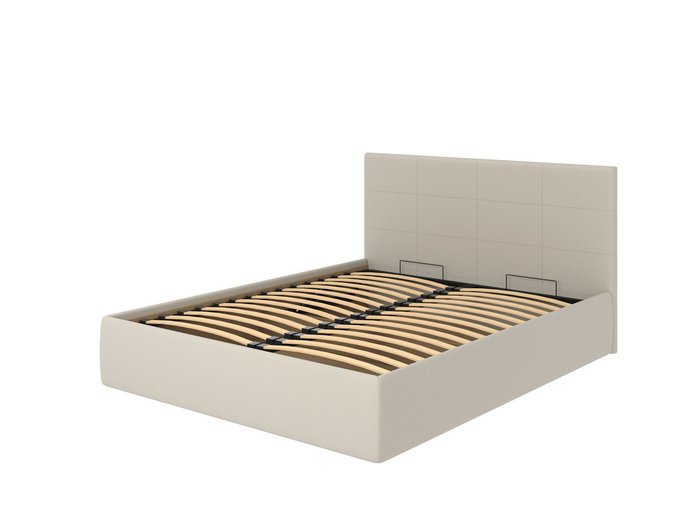Кровать Alba 140х190 молочного цвета с подъемным механизмом - купить Кровати для спальни по цене 26550.0