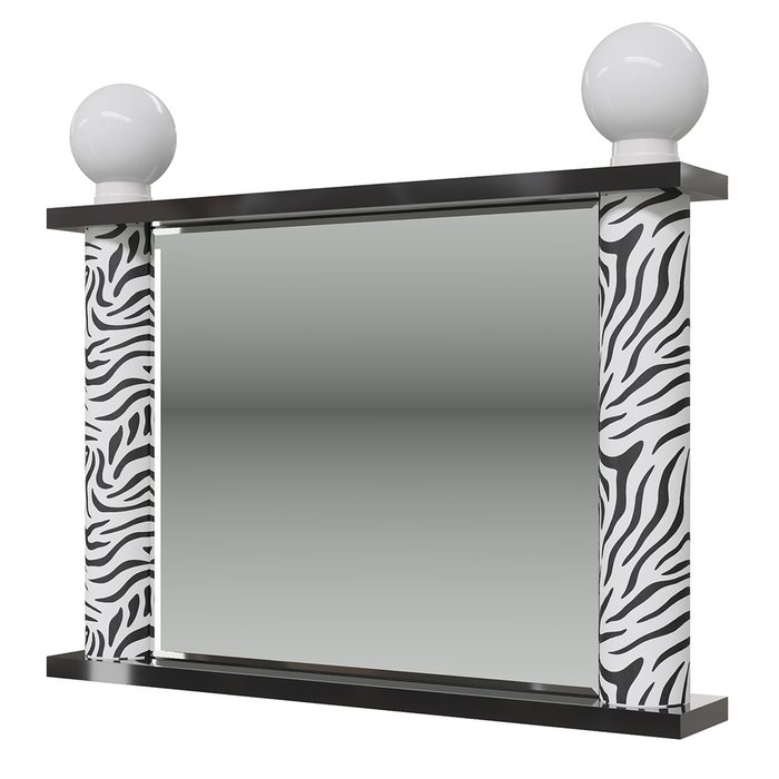 Настенное зеркало Сан-Ремо черно-белого цвета - купить Настенные зеркала по цене 10771.0