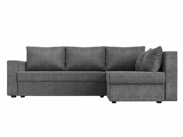 Угловой диван-кровать Мансберг серого цвета правый угол - купить Угловые диваны по цене 41999.0
