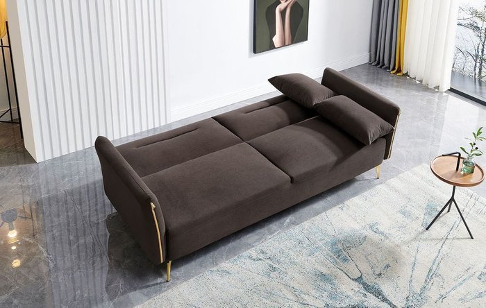 Диван-кровать Liverpool коричневого цвета - купить Прямые диваны по цене 83971.0