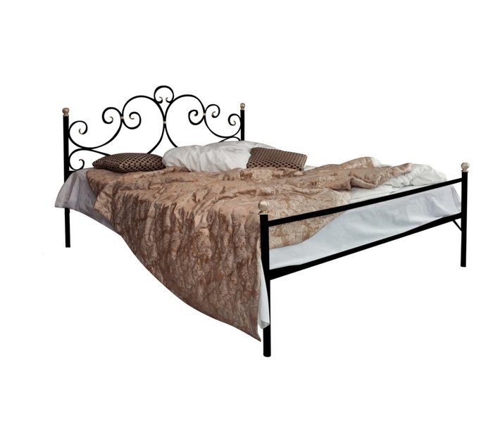 Кровать Флоренция 140х200 черного цвета  - купить Кровати для спальни по цене 25990.0