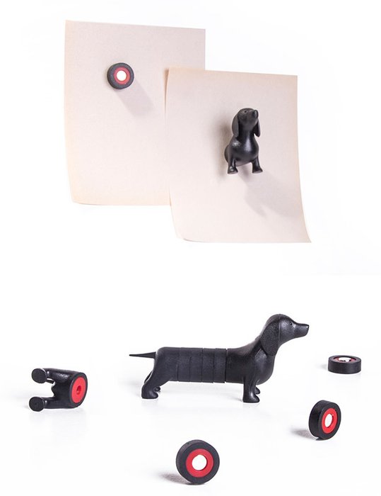 Набор магнитов Qualy dachshund - лучшие Декор стен в INMYROOM Набор магнитов Qualy dachshund - лучшие Декор стен в INMYROOM