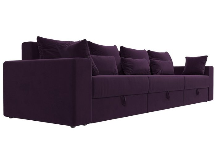 Прямой диван-кровать Мэдисон Long фиолетового цвета - лучшие Прямые диваны в INMYROOM