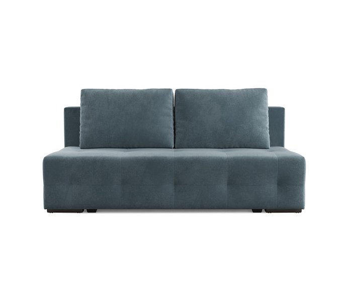 Диван-кровать Марсель 1 в обивке из велюра серо-синего цвета - купить Прямые диваны по цене 31990.0