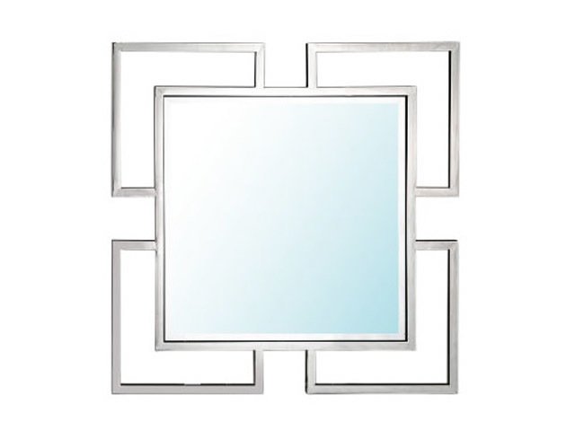 Настенное зеркало Moore silver с металлической рамой
