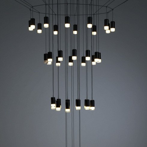 Подвесной светильник Wireflow черного цвета - купить Подвесные люстры по цене 241638.0