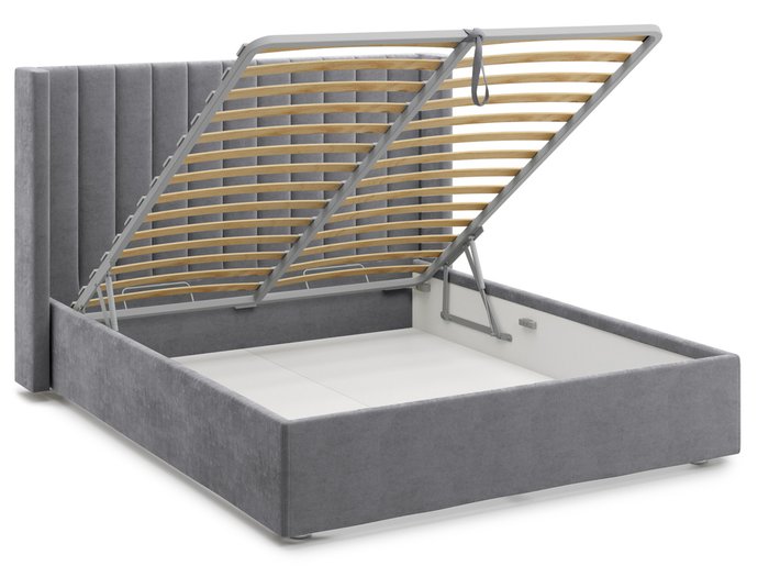 Кровать Premium Mellisa 2 140х200 серого цвета с подъемным механизмом  - купить Кровати для спальни по цене 69600.0