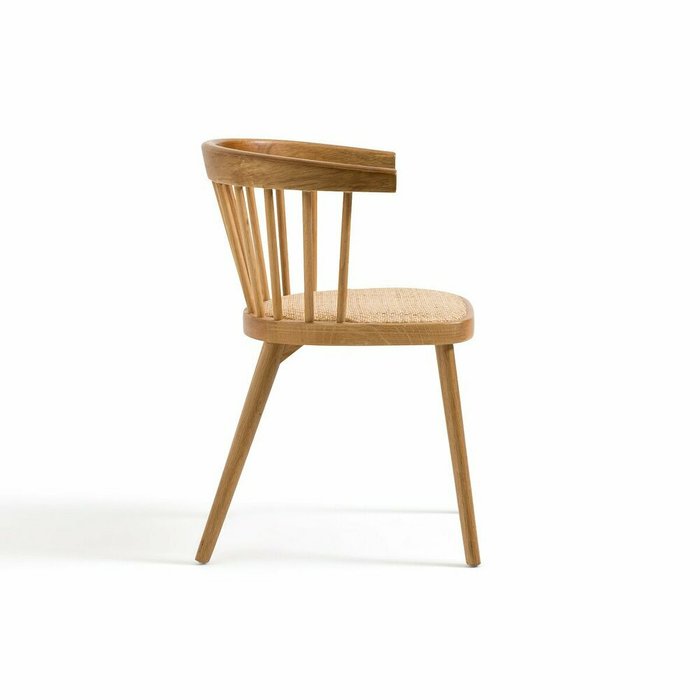 Стул из дуба и ротанга Portman бежевого цвета - лучшие Обеденные стулья в INMYROOM