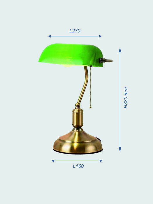 Настольная лампа Rome  зелено-золотого цвета - лучшие Настольные лампы в INMYROOM
