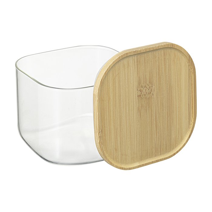 Банка для хранения Glass Bamboo 1 л - лучшие Емкости для хранения в INMYROOM