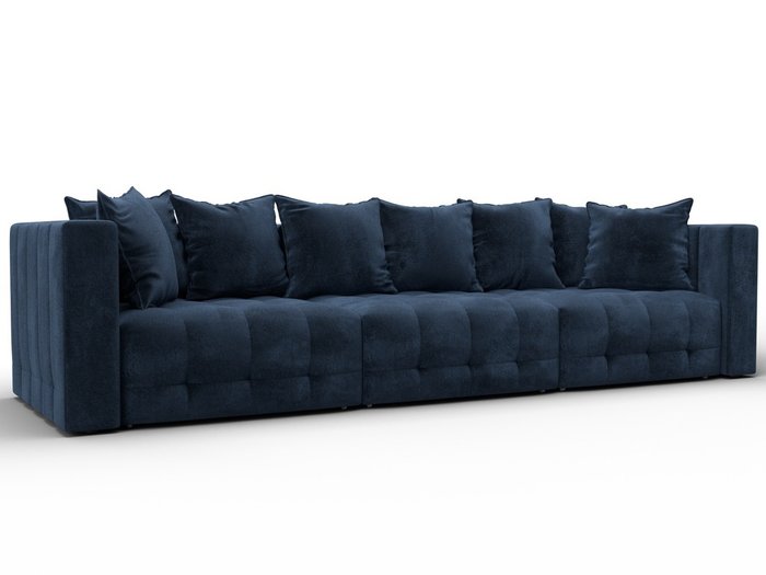 Диван-кровать Лига-052 Лонг темно-синего цвета Диван-кровать Лига-052 Лонг темно-синего цвета