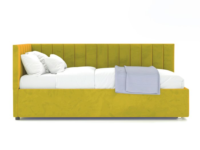 Кровать Negga Mellisa 90х200 желто-зеленого цвета с подъемным механизмом левая - купить Кровати для спальни по цене 49200.0