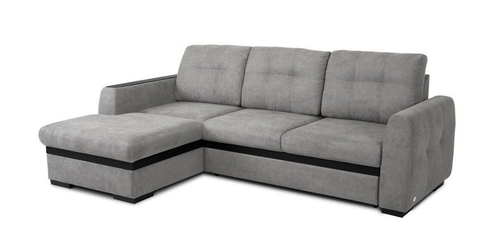 Угловой модульный диван-кровать Айдер серого цвета  - купить Угловые диваны по цене 137682.0