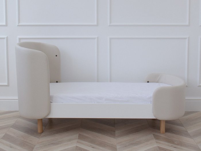 Кровать Kidi Soft 67х137 бело-молочного цвета - лучшие Одноярусные кроватки в INMYROOM