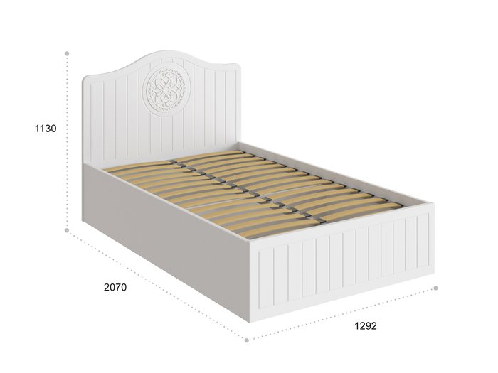 Кровать с подъемным механизмом Монблан120х200 белого цвета - купить Кровати для спальни по цене 47932.0