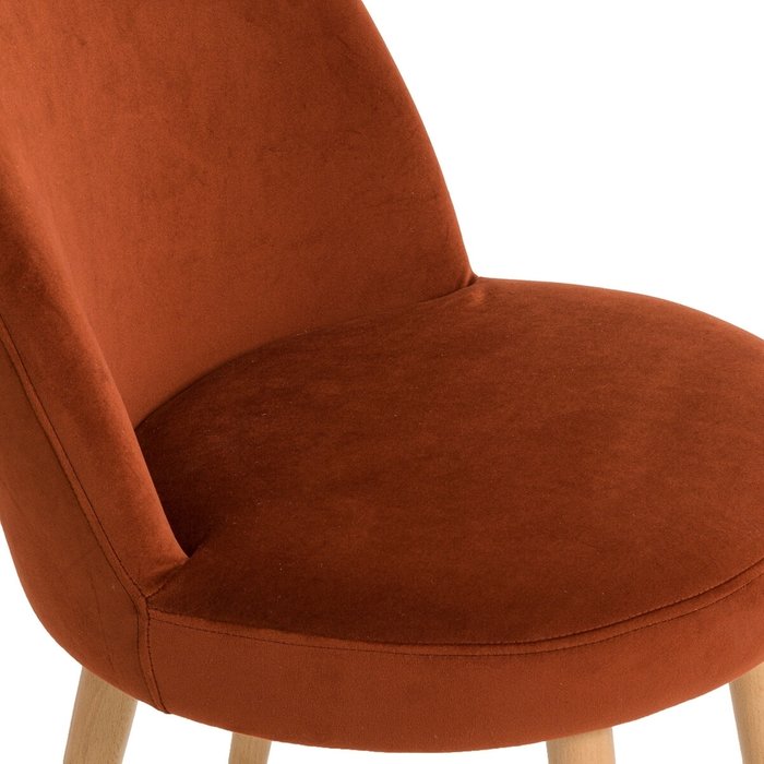 Комплект из двух велюровых стульев Ins коричневого цвета - лучшие Обеденные стулья в INMYROOM