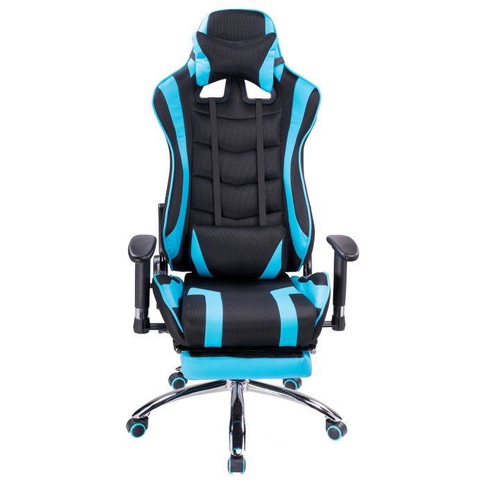 Компьютерное кресло Kano light черно-голубого цвета - лучшие Офисные кресла в INMYROOM