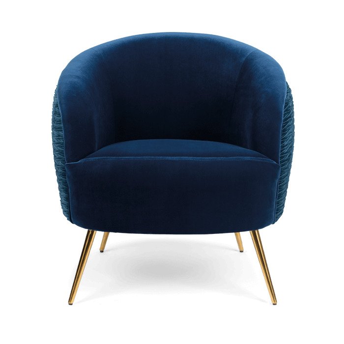 Кресло So Curvy синего цвета
