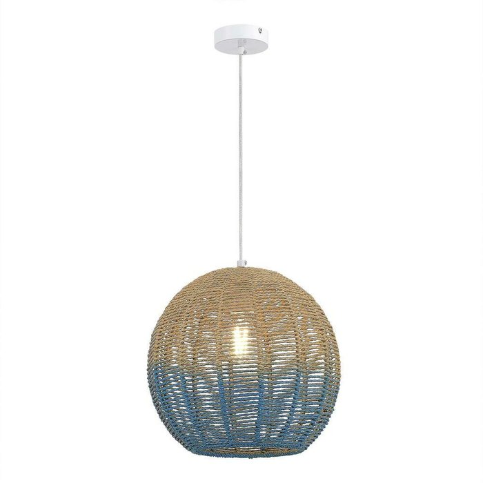 Светильник подвесной ST-Luce Древесный/Бежевый,Синий E27 1*40W VIMINI