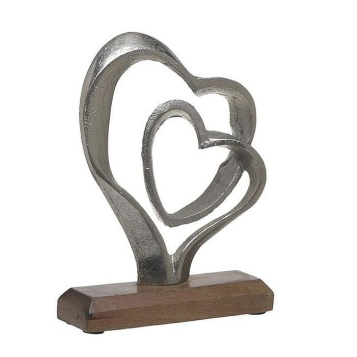 Декор настольный Heart из дерева и металла 