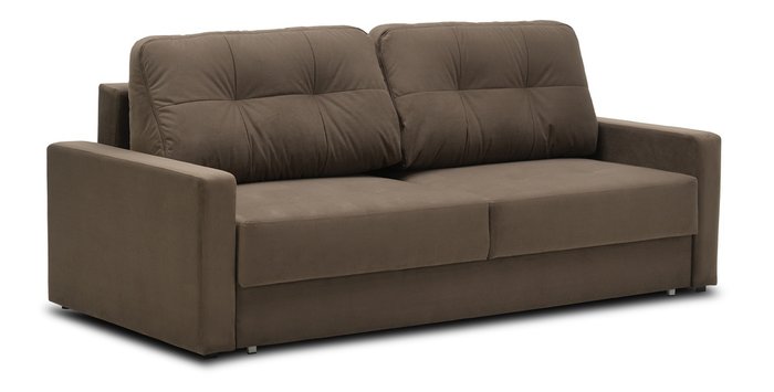 Прямой диван-кровать Сити коричневого цвета - лучшие Прямые диваны в INMYROOM