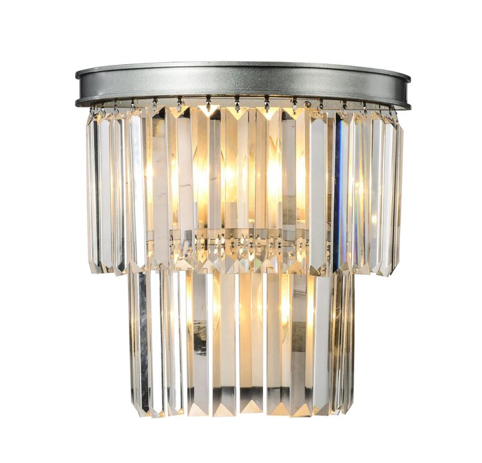 Настенный светильник Odeon silver wall из прозрачного стекла  - купить Бра и настенные светильники по цене 10980.0
