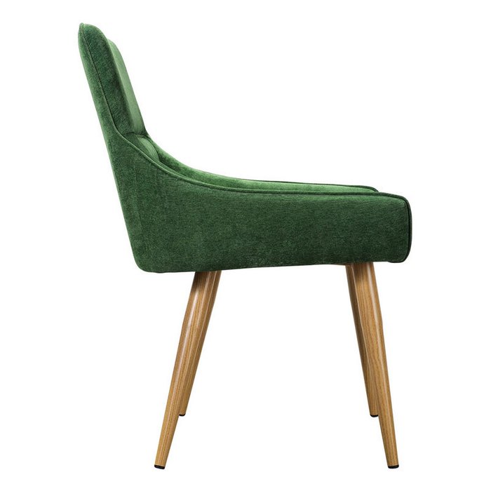 Кресло Jean Грин Натур с обивкой из зеленой рогожки - лучшие Обеденные стулья в INMYROOM