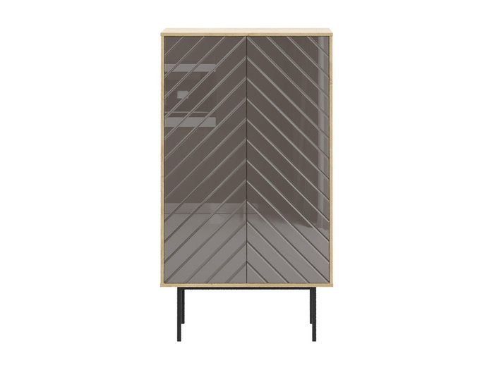 Шкаф Boho со стеклом на фасаде коричневого цвета - купить Комоды по цене 47500.0