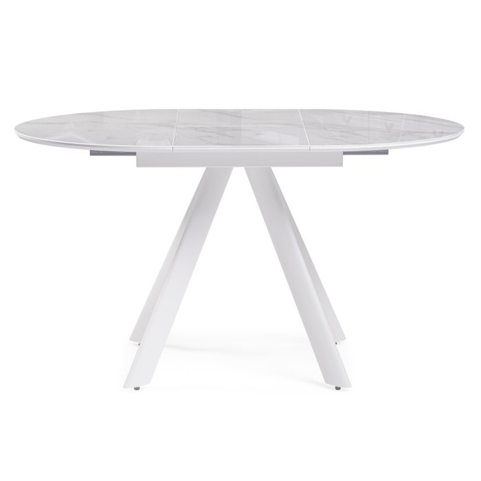 Раздвижной обеденный стол Галвестон белого цвета - лучшие Обеденные столы в INMYROOM