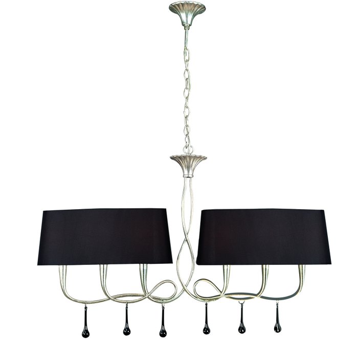 Подвесной светильник Paola Painted Silver 3531 (ткань, цвет черный)