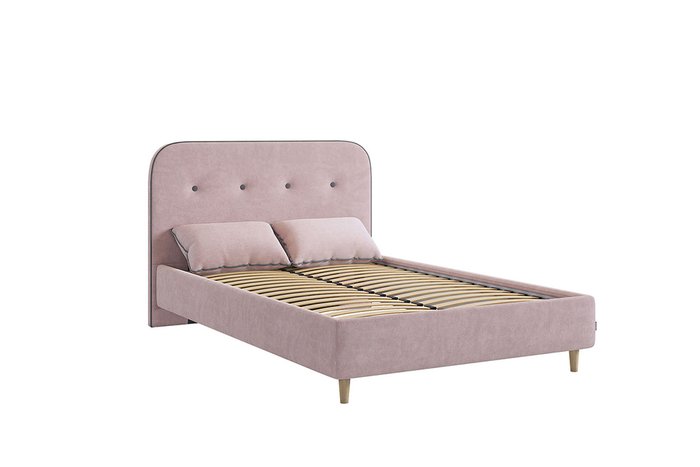 Кровать Лео 120х200 нежно-розового цвета без подъемного механизма - купить Кровати для спальни по цене 21390.0