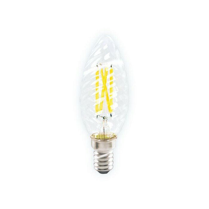 Светодиодная филаментная лампа свеча 220V E14 6W 760Lm 4200K (нейтральный белый) формы свечи