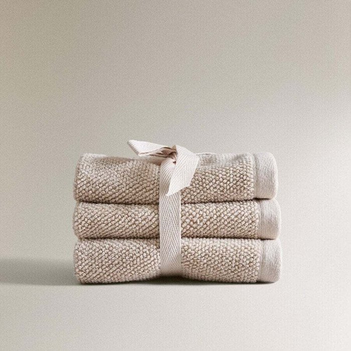 Набор хлопковых полотенец для рук с рисовой строчкой (3 шт) - купить Банные полотенца по цене 4069
