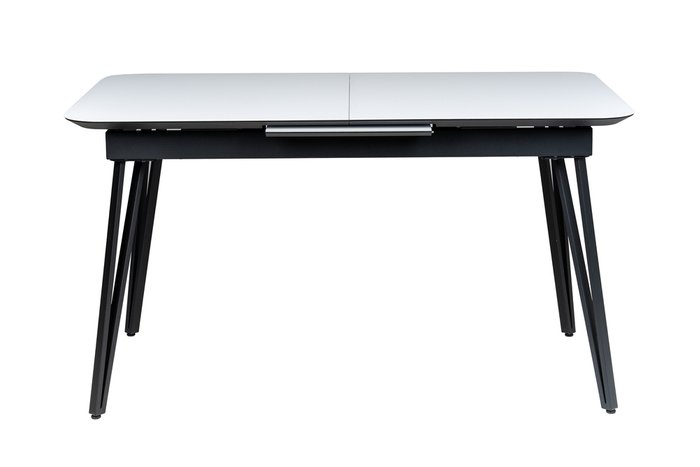 Раздвижной обеденный стол Диего 120 серо-черного цвета - купить Обеденные столы по цене 53540 Раздвижной обеденный стол Диего 120 серо-черного цвета - купить Обеденные столы по цене 53540