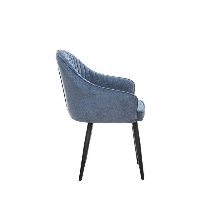 Стул с подлокотниками Вайд синего цвета - лучшие Обеденные стулья в INMYROOM