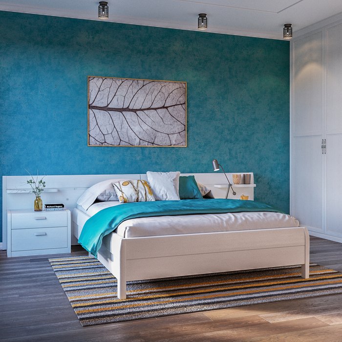 Кровать Илона 140х200 белого цвета - лучшие Кровати для спальни в INMYROOM
