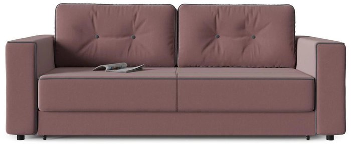 Диван-кровать прямой Принстон (Менли) 05 кабрио розового цвета - купить Прямые диваны по цене 35517.0