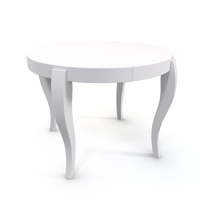 Раздвижной обеденный стол Элис белого цвета - лучшие Обеденные столы в INMYROOM
