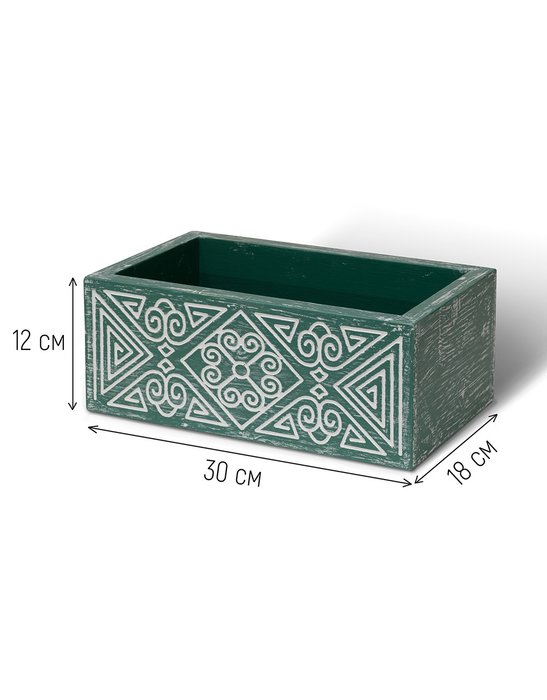 Ящик Papua Eucalyptus темно-зеленого цвета - купить Декоративные коробки по цене 5900.0