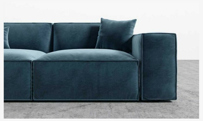 Диван Quadrum серо-голубого цвета - лучшие Прямые диваны в INMYROOM