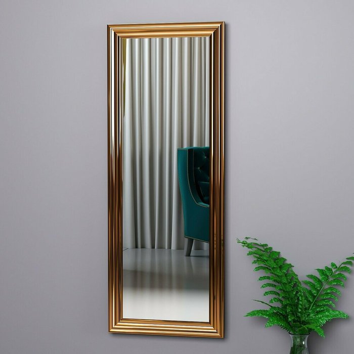 Настенное зеркало Decor 40х105 бронзового цвета - купить Настенные зеркала по цене 21222.0