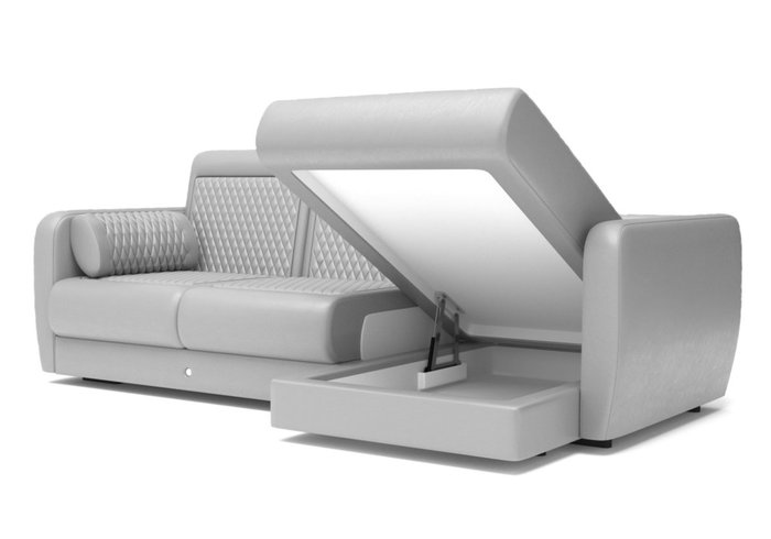 Угловой диван-кровать серого цвета - купить Угловые диваны по цене 345000.0